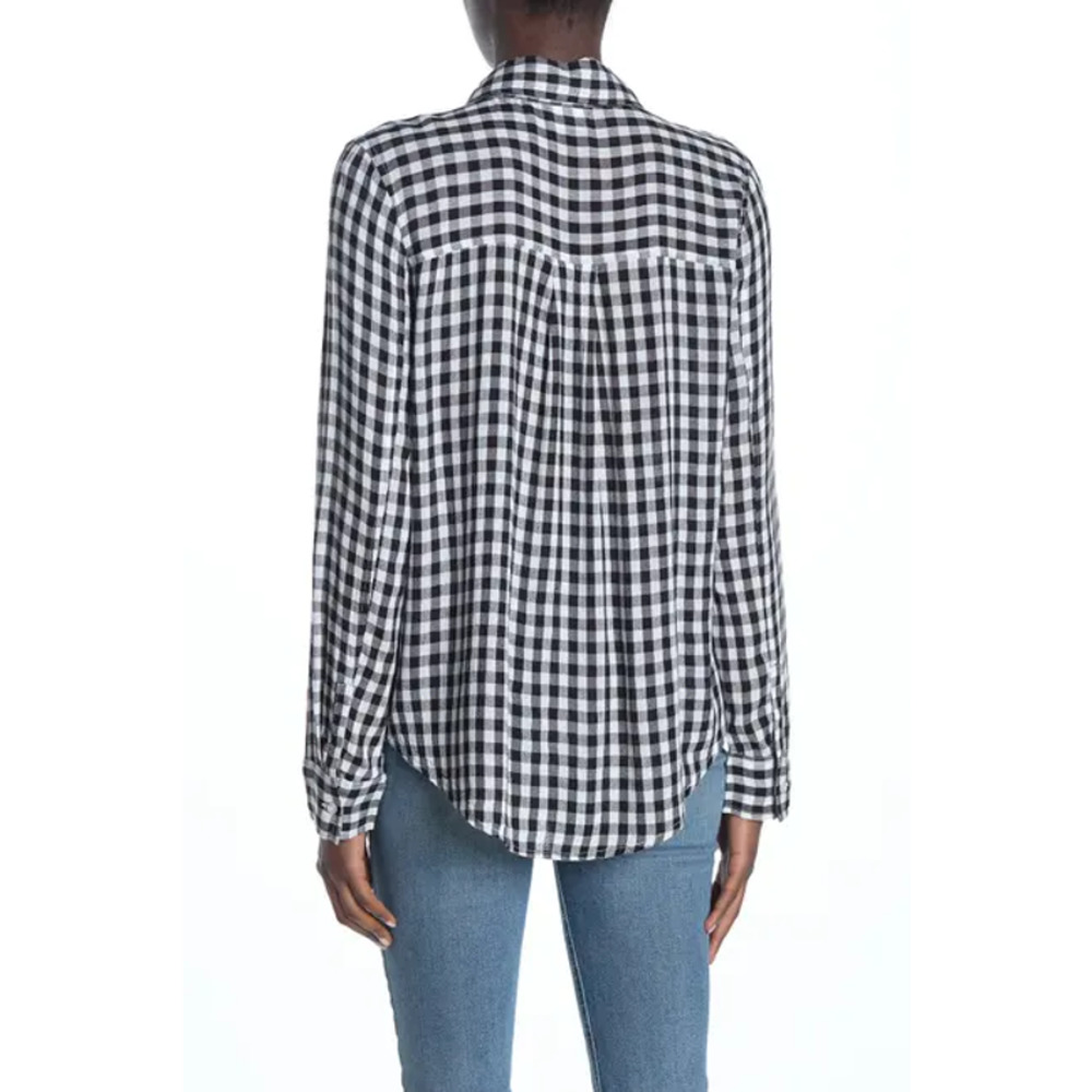 Abound Black/White Annet Check Weekend Tie Front - Picture 10 of 10